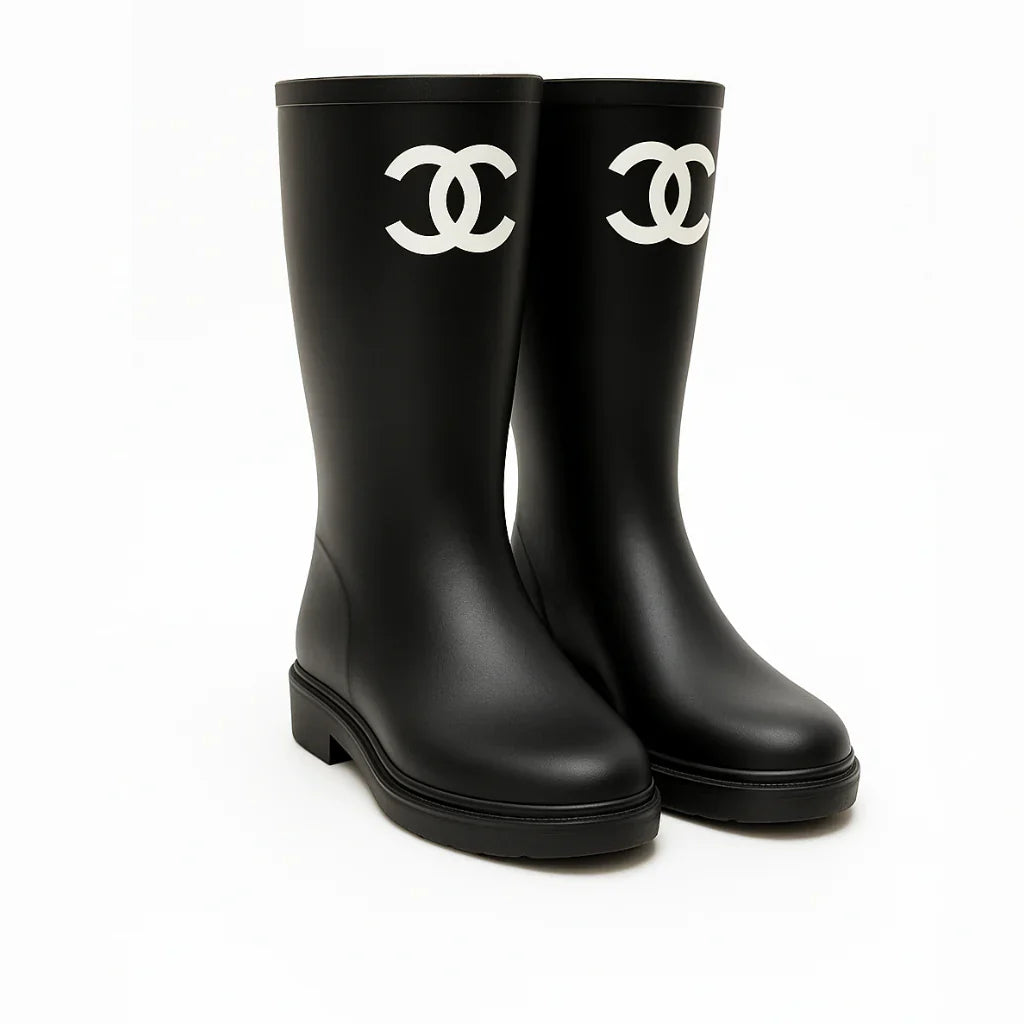 Rainboots & Classic Flap Bag Set