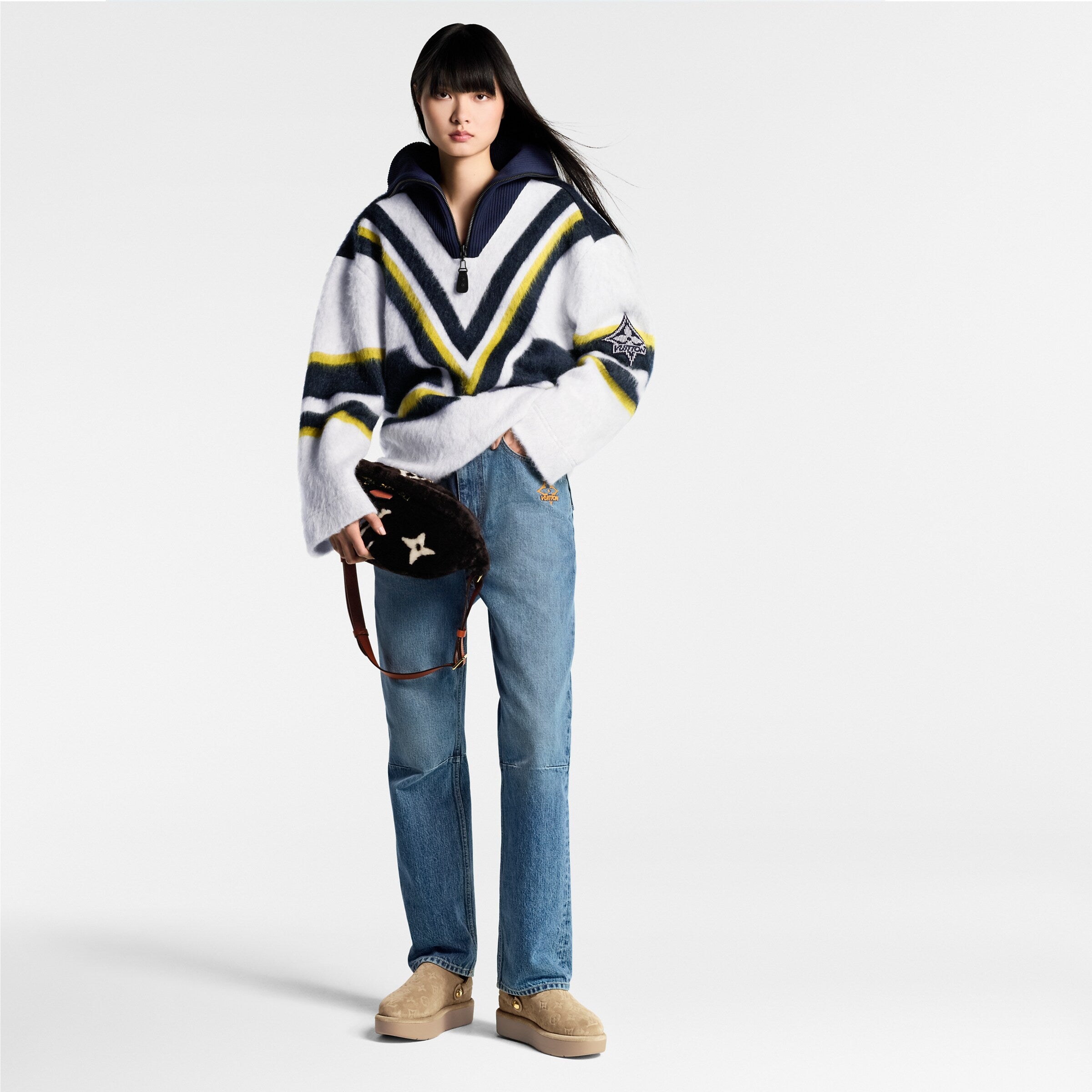 Aspen Platform Clog & Monogram Belt Bag